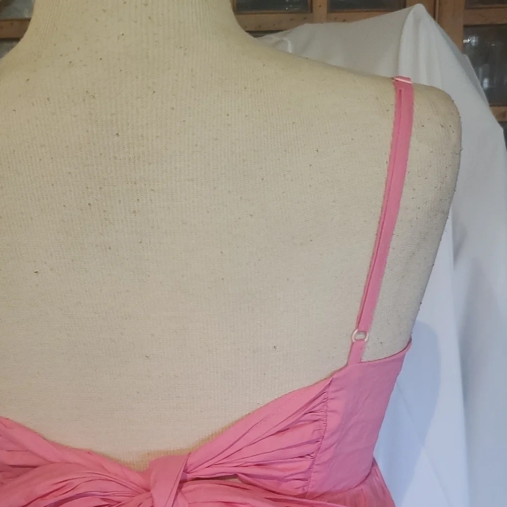 Pink Ruched Spaghetti Strap Mini Dress - Picture 6 of 13